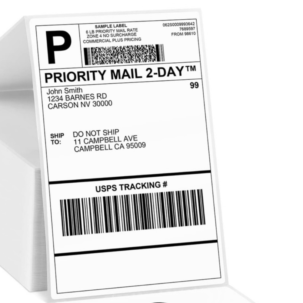 - Shipping label for Serah